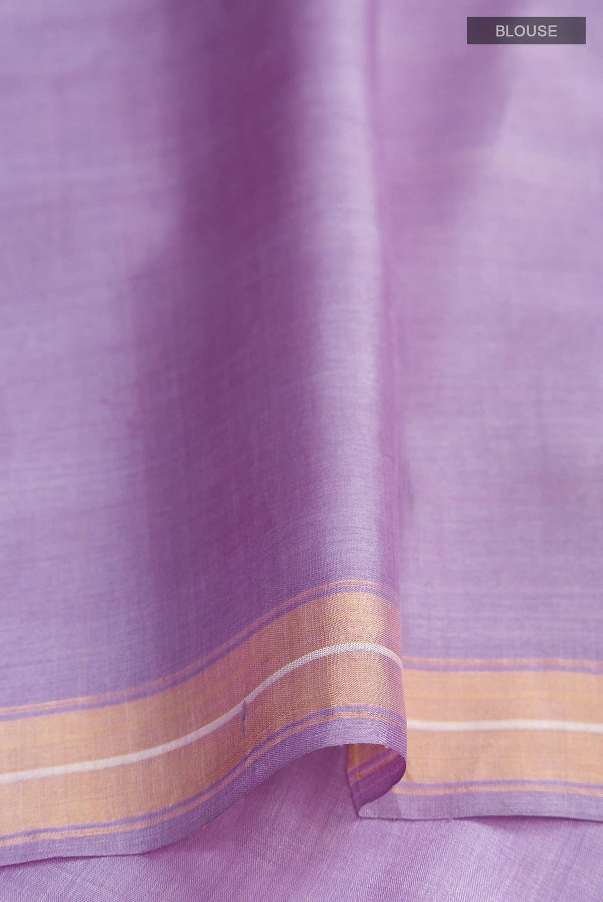 Basket of Lavender Flowers -Bhagalpuri Tussar Silk Saree in Lavender Color