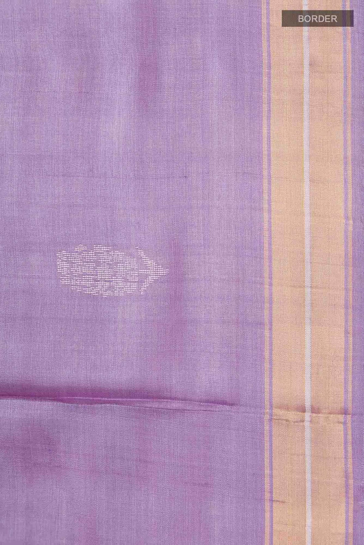 Basket of Lavender Flowers -Bhagalpuri Tussar Silk Saree in Lavender Color