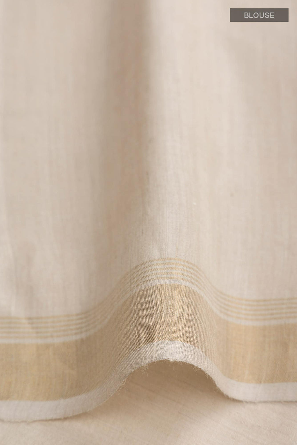 Pisces in Paris-Beige Bhagalpuri Tussar Silk Saree