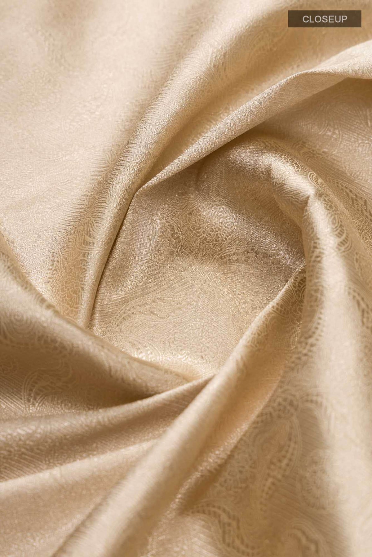 By The Bank of Ganges-Cream Banarasi Silk Saree