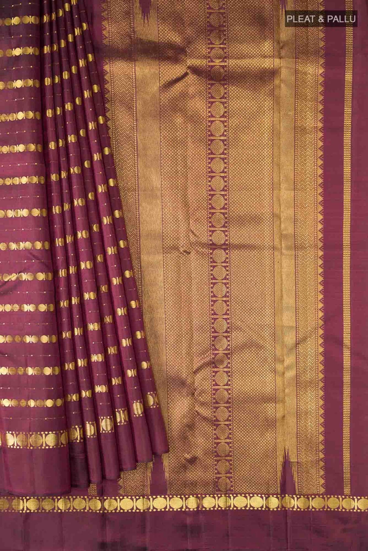 Sadhvi-Maroon Kanchipuram Silk Saree
