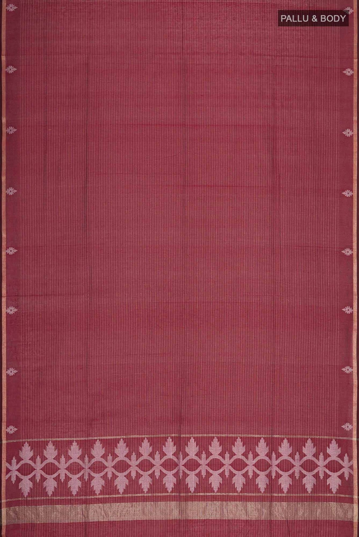 Haimanti-Maroon Bengal Cotton Saree