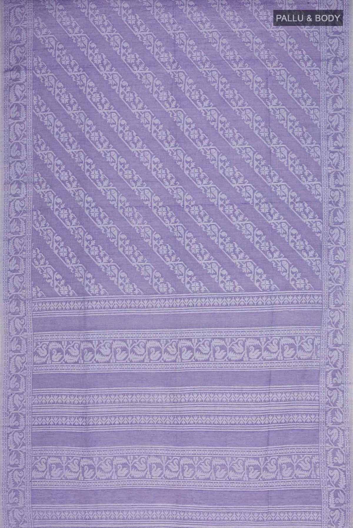 Hansika-Purple Bengal Cotton Saree
