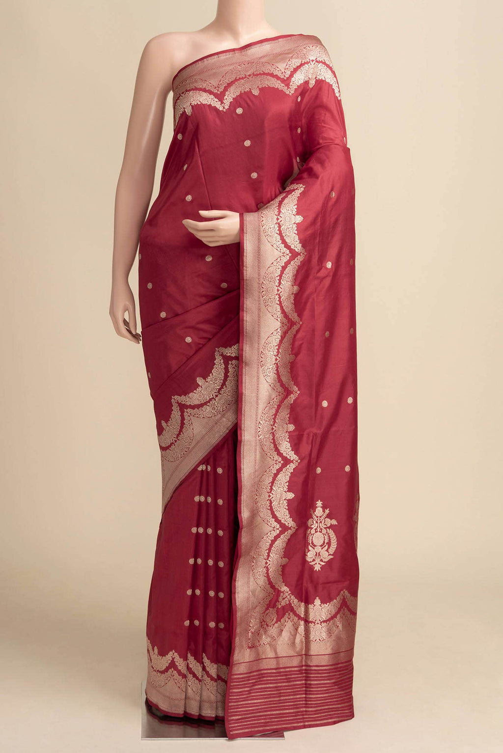 Vibhushita-Red Banarasi Silk Saree