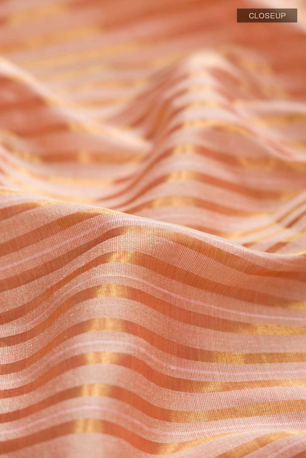 Prowl and Prance-Peach Tussar Silk Saree