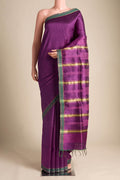 Mystic Berry-Purple Tussar Silk Saree