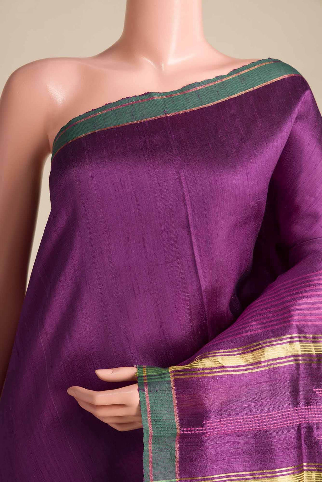 Mystic Berry-Purple Tussar Silk Saree