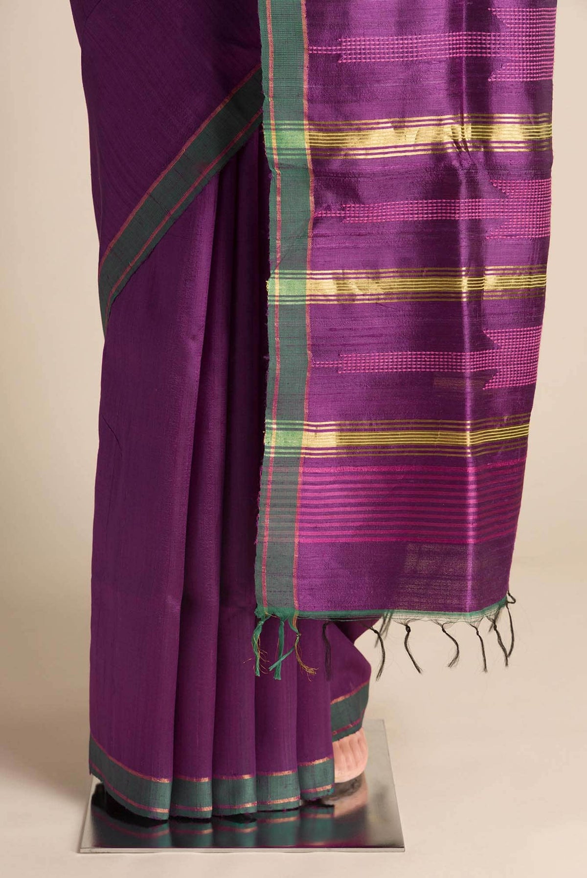 Mystic Berry-Purple Tussar Silk Saree