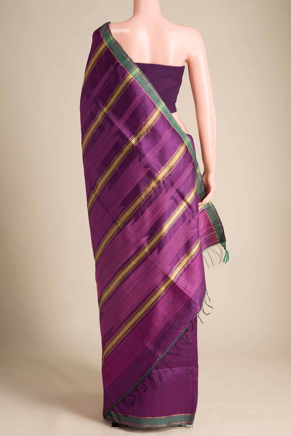 Mystic Berry-Purple Tussar Silk Saree