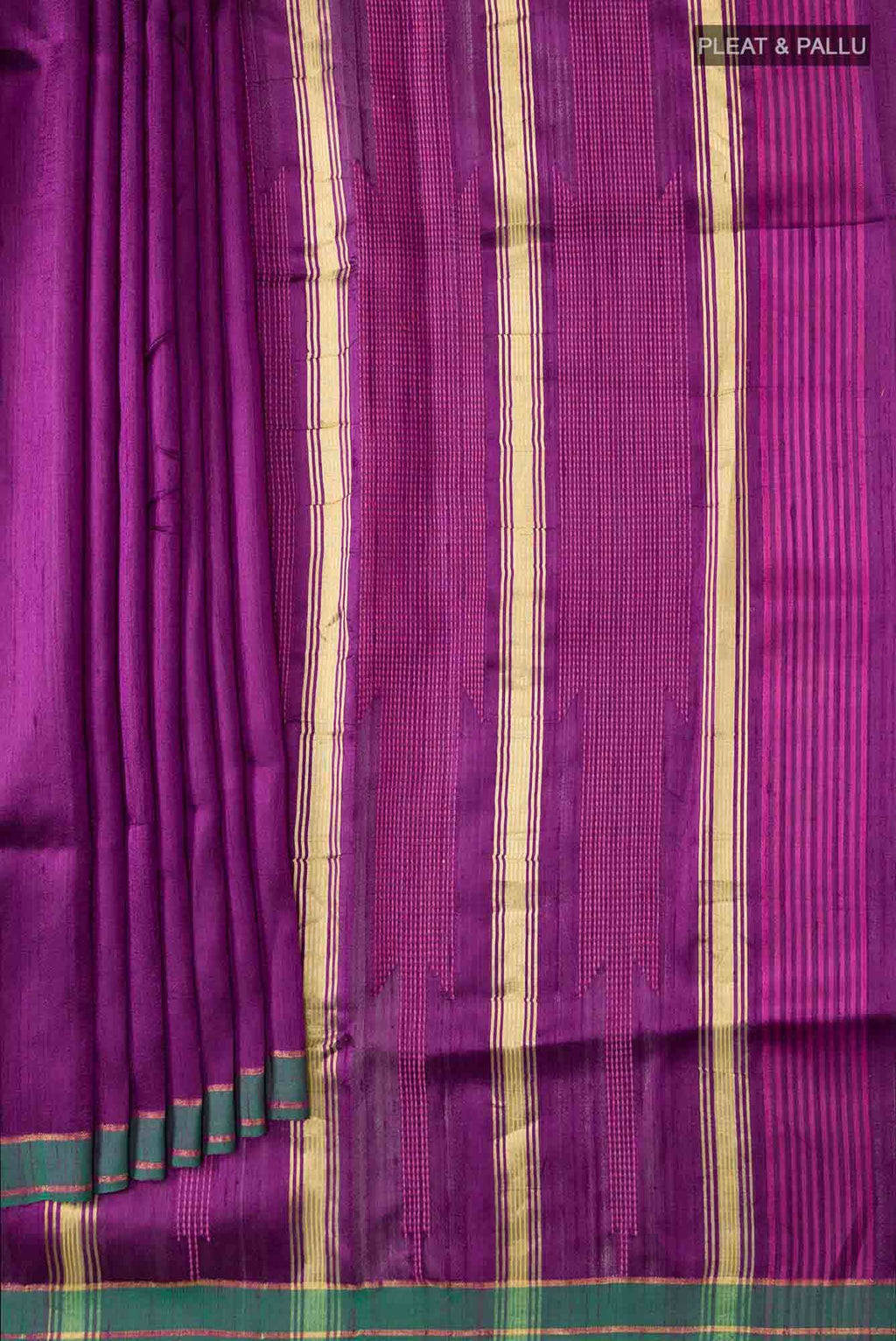 Mystic Berry-Purple Tussar Silk Saree