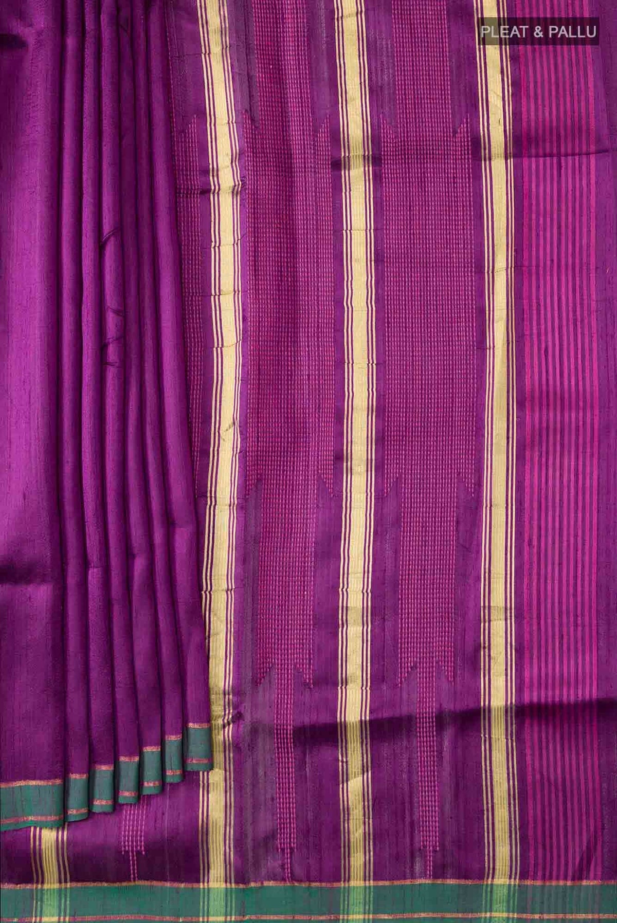 Mystic Berry-Purple Tussar Silk Saree