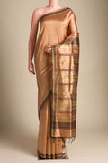 Espresso Shadow-Copper Tussar Silk Saree