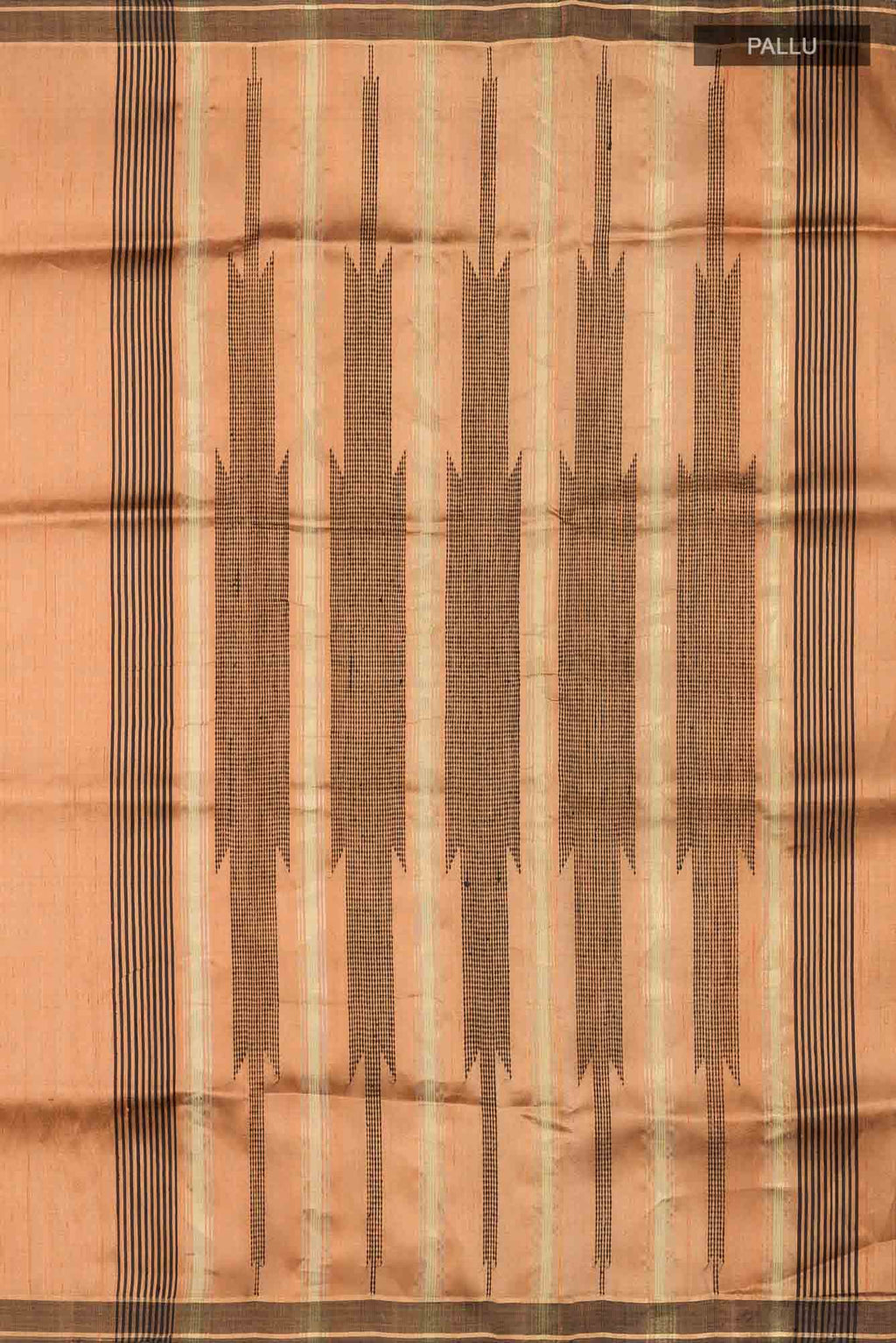 Espresso Shadow-Copper Tussar Silk Saree
