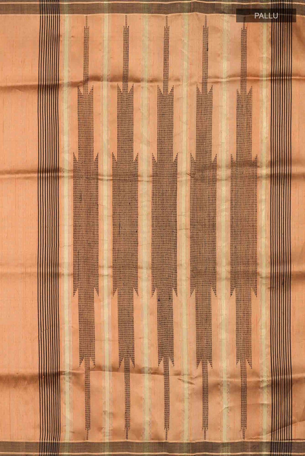 Espresso Shadow-Copper Tussar Silk Saree