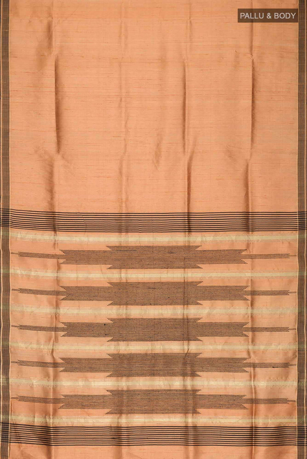 Espresso Shadow-Copper Tussar Silk Saree