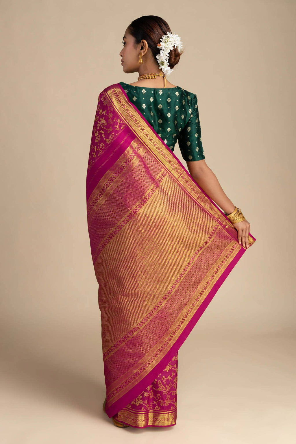 Vasanthika-Ruby Red Kanchipuram Silk Saree