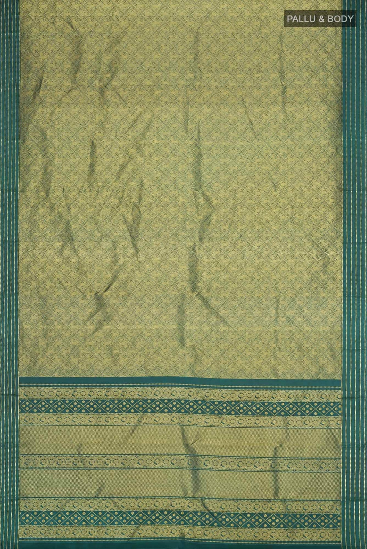 Maangai-Bottle Green Kanchipuram Silk Saree