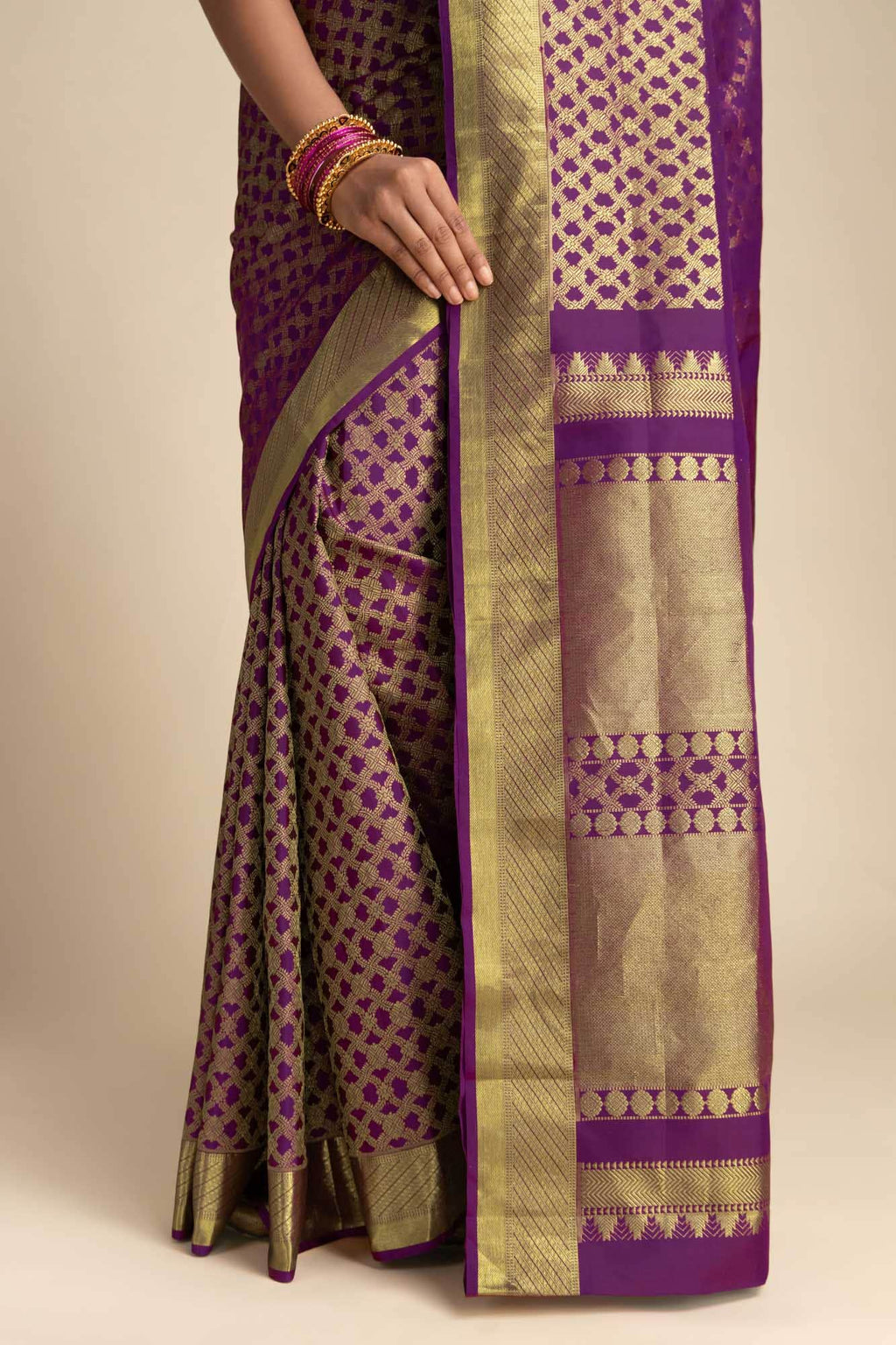 Rudrani-Purple Kanchipuram Silk Saree