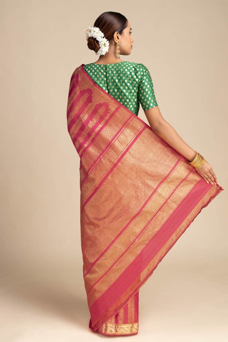 Mangalam-Pink Kanchipuram Silk Saree