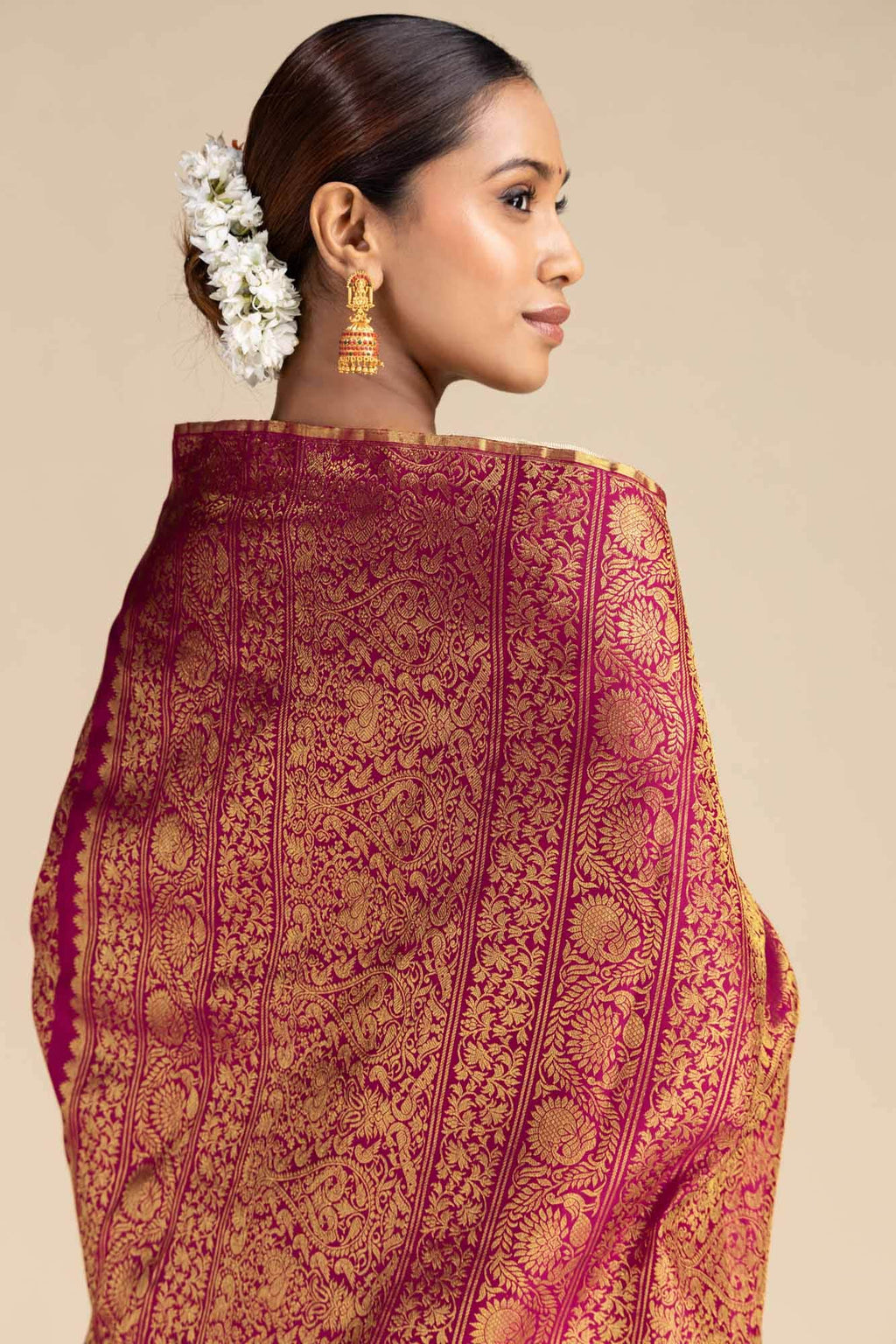 Vanashree-Ruby Red Kanchipuram Silk Saree
