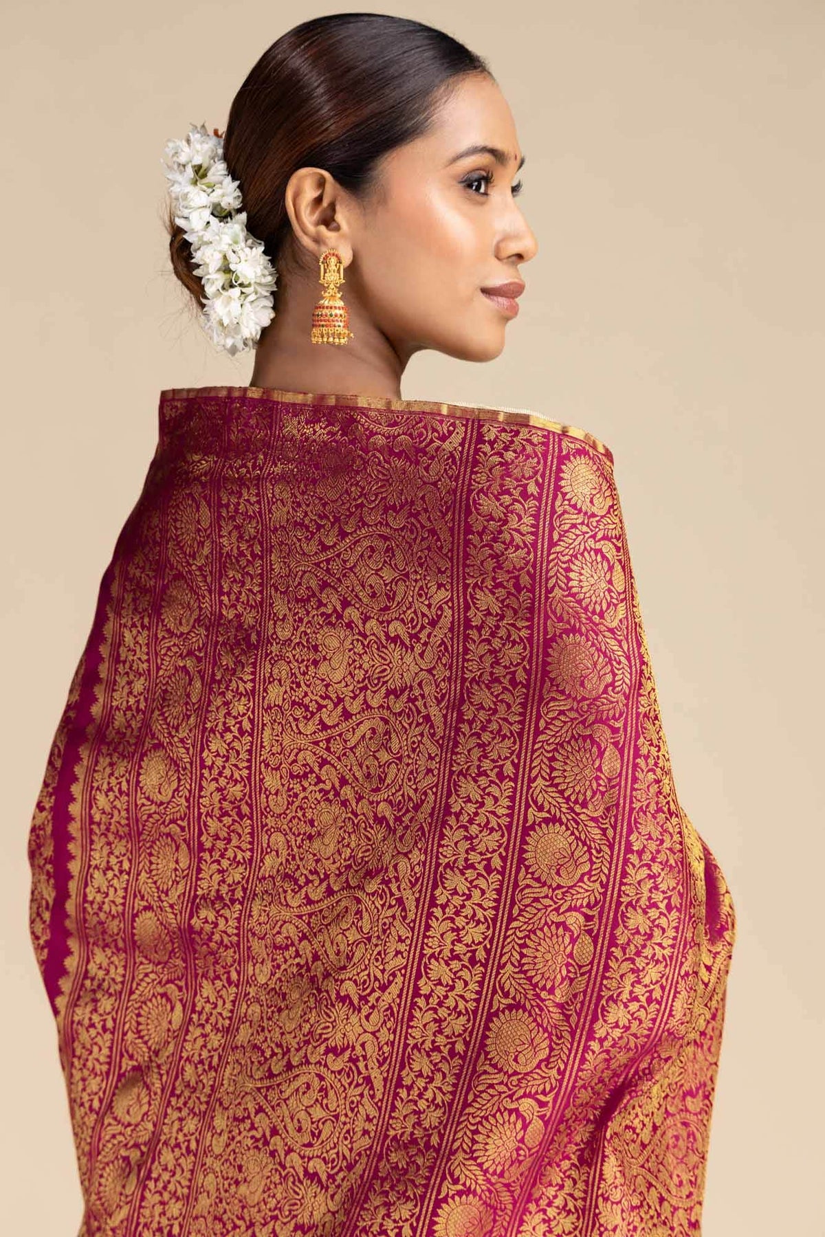 Vanashree-Ruby Red Kanchipuram Silk Saree