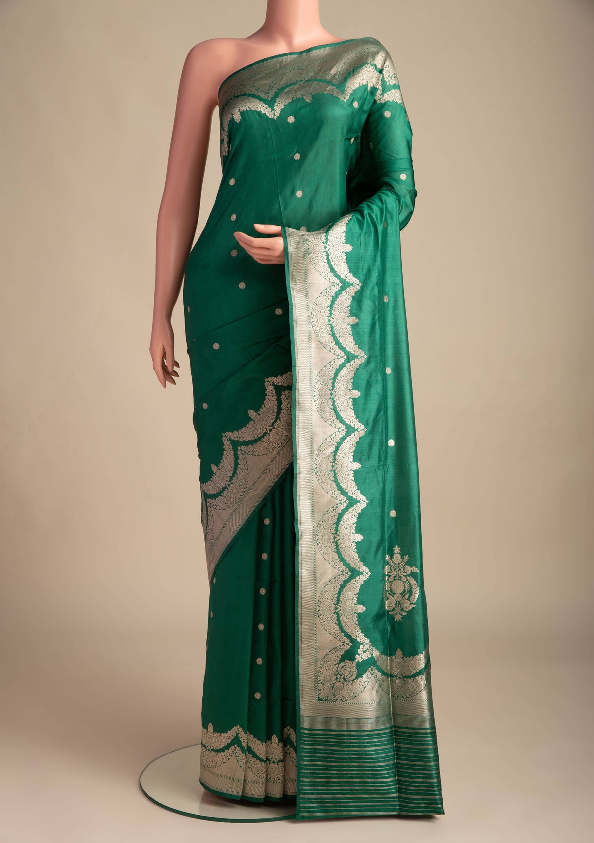 Vibhushita-Green Banarasi Silk Saree