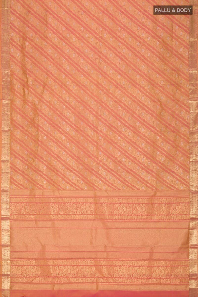 Rohini-Light Pink with Yellow Dual Tone Kanchipuram Silk Saree