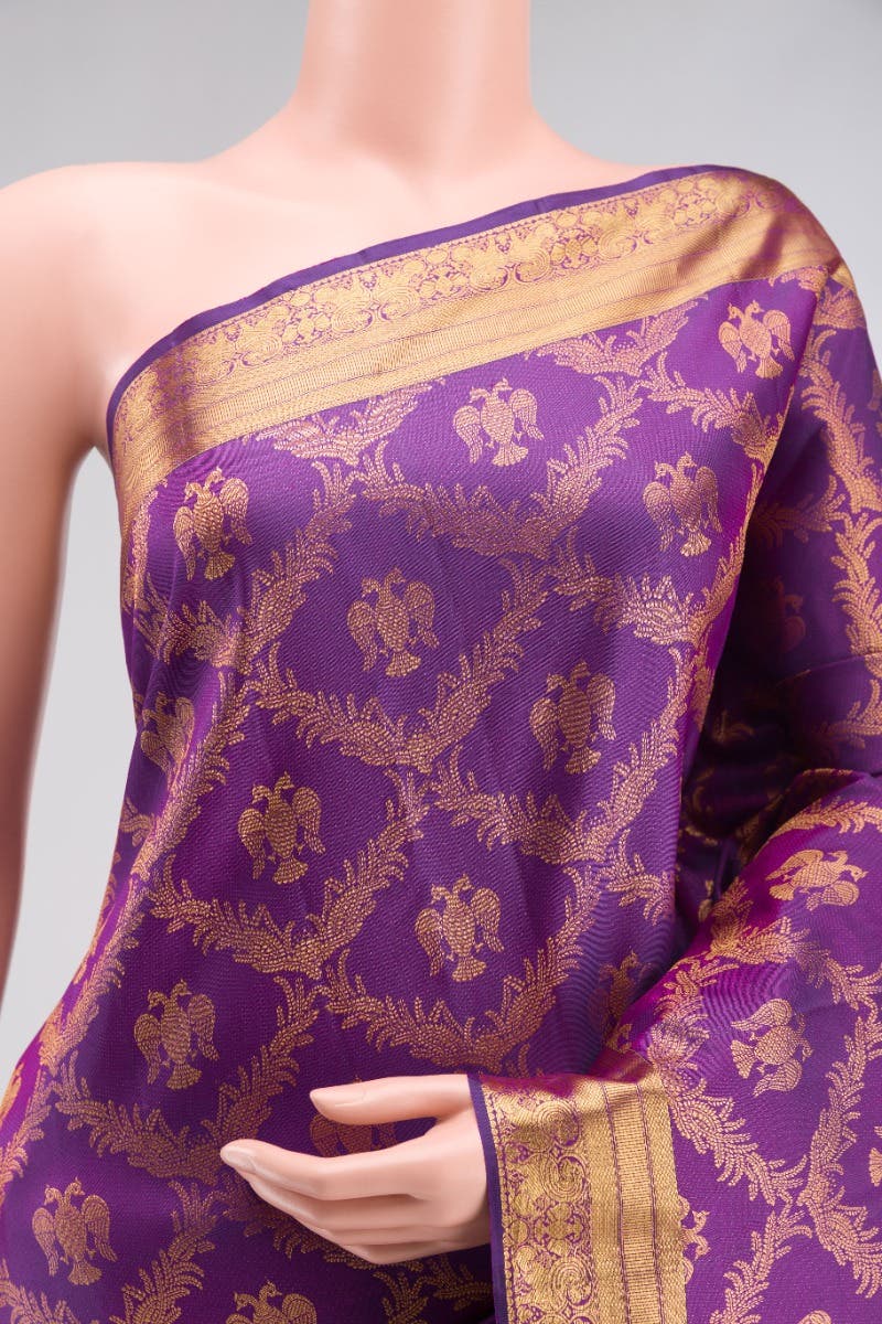 Veeravali-Purple Kanchipuram Silk Saree
