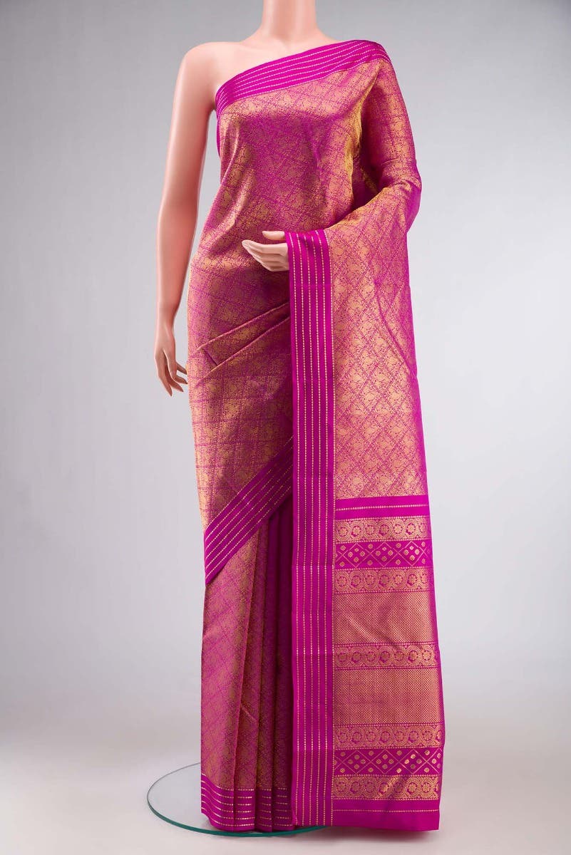 Maangai-Rani Pink Kanchipuram Silk Saree