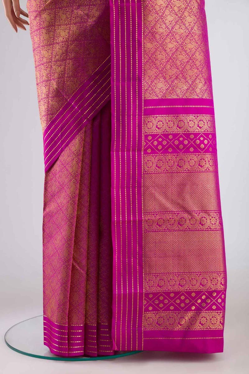 Maangai-Rani Pink Kanchipuram Silk Saree