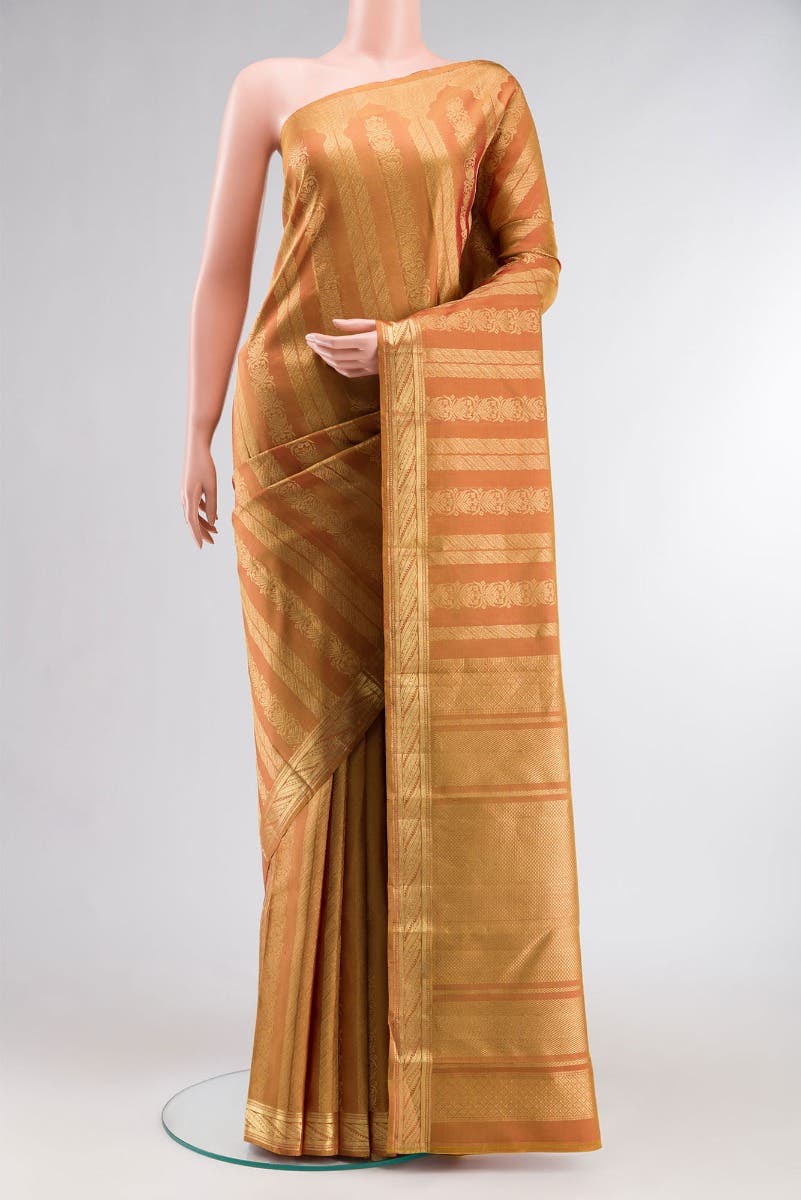 Mangalam-Orange Kanchipuram Silk Saree