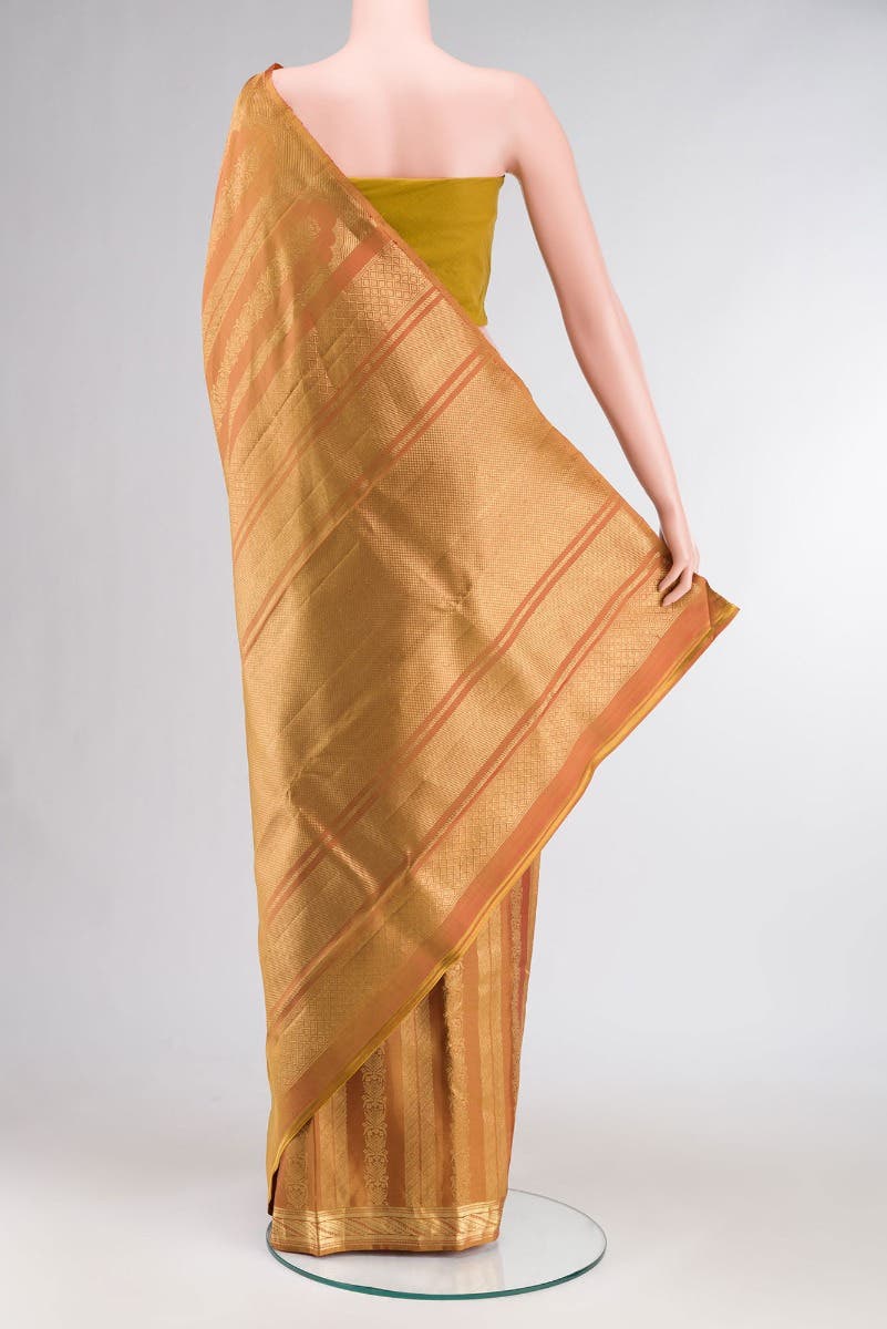 Mangalam-Orange Kanchipuram Silk Saree