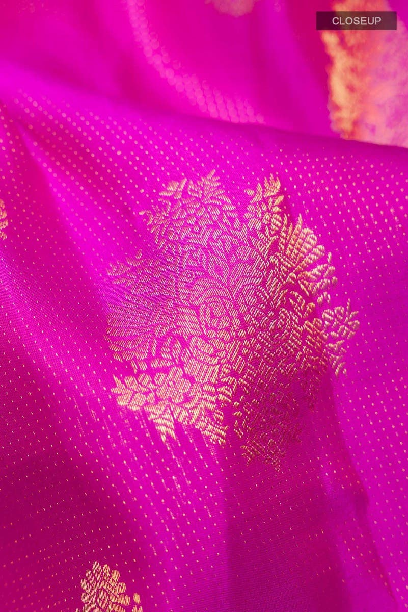 Kavini-Dark Pink Kanchipuram Silk Saree