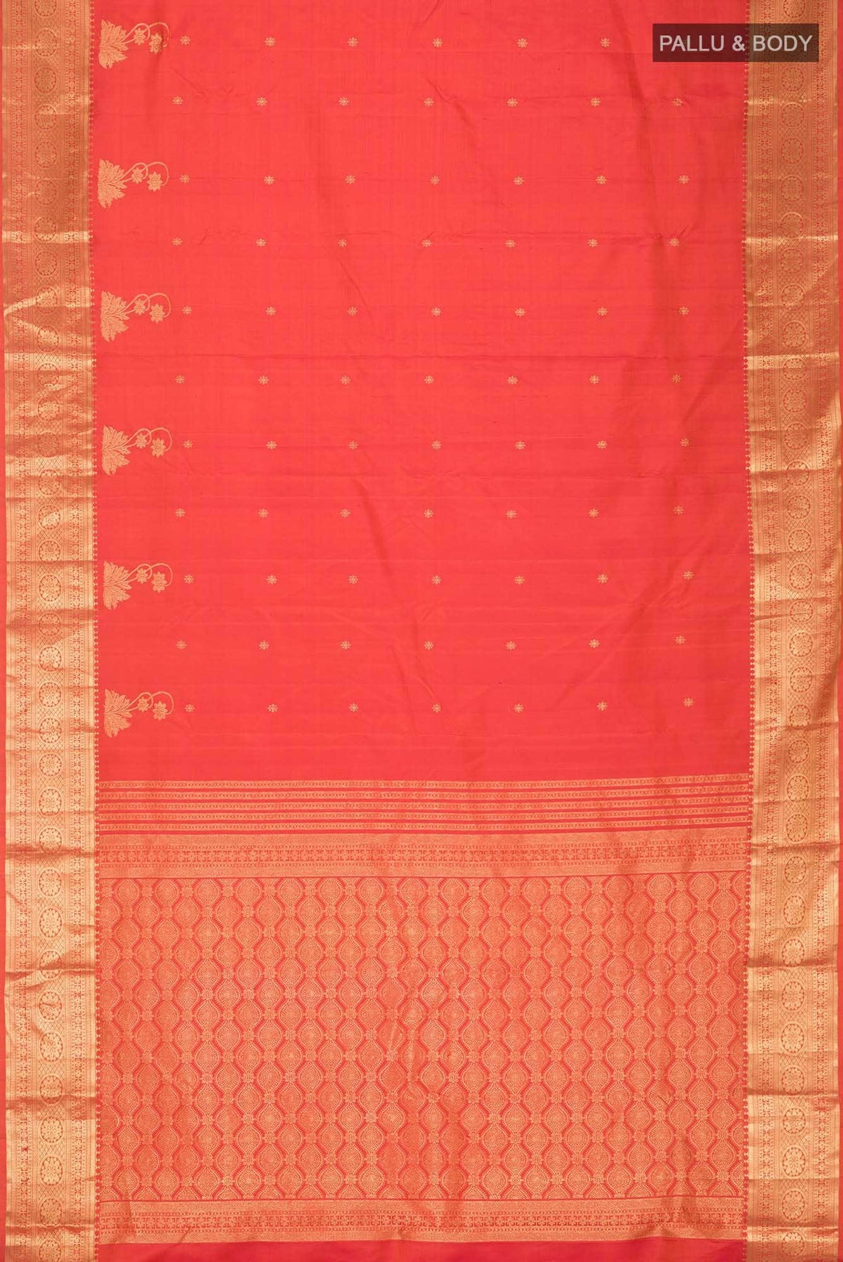 Tarangini-Orange Kanchipuram Silk Saree