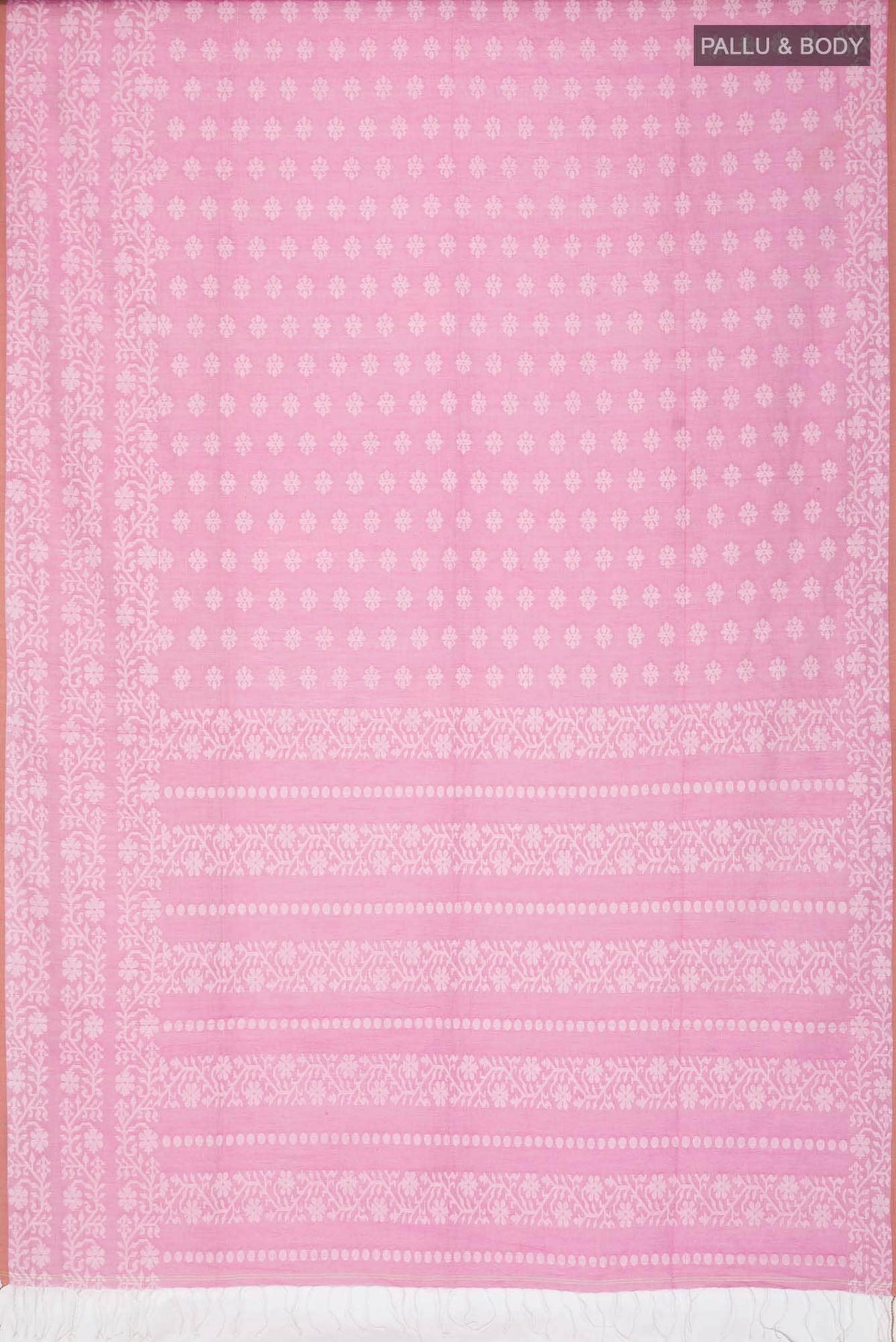 Mrinal-Pink Bengal Cotton saree
