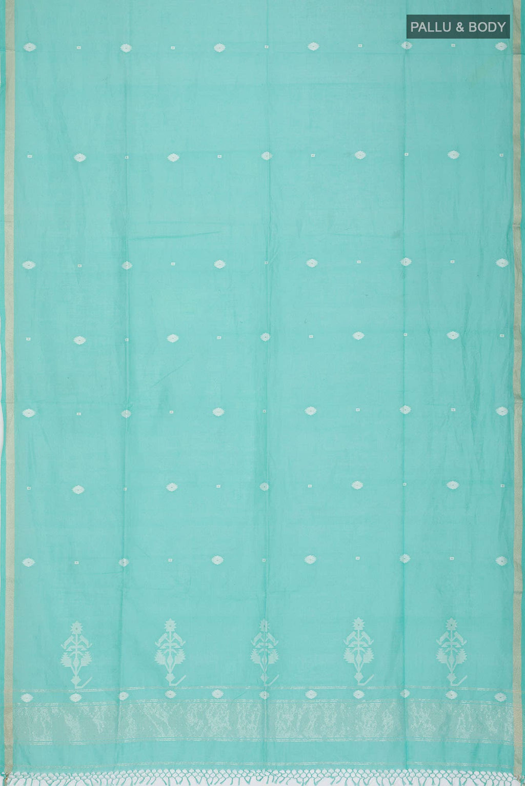 Damini-Light Sea Green Bengal Cotton saree