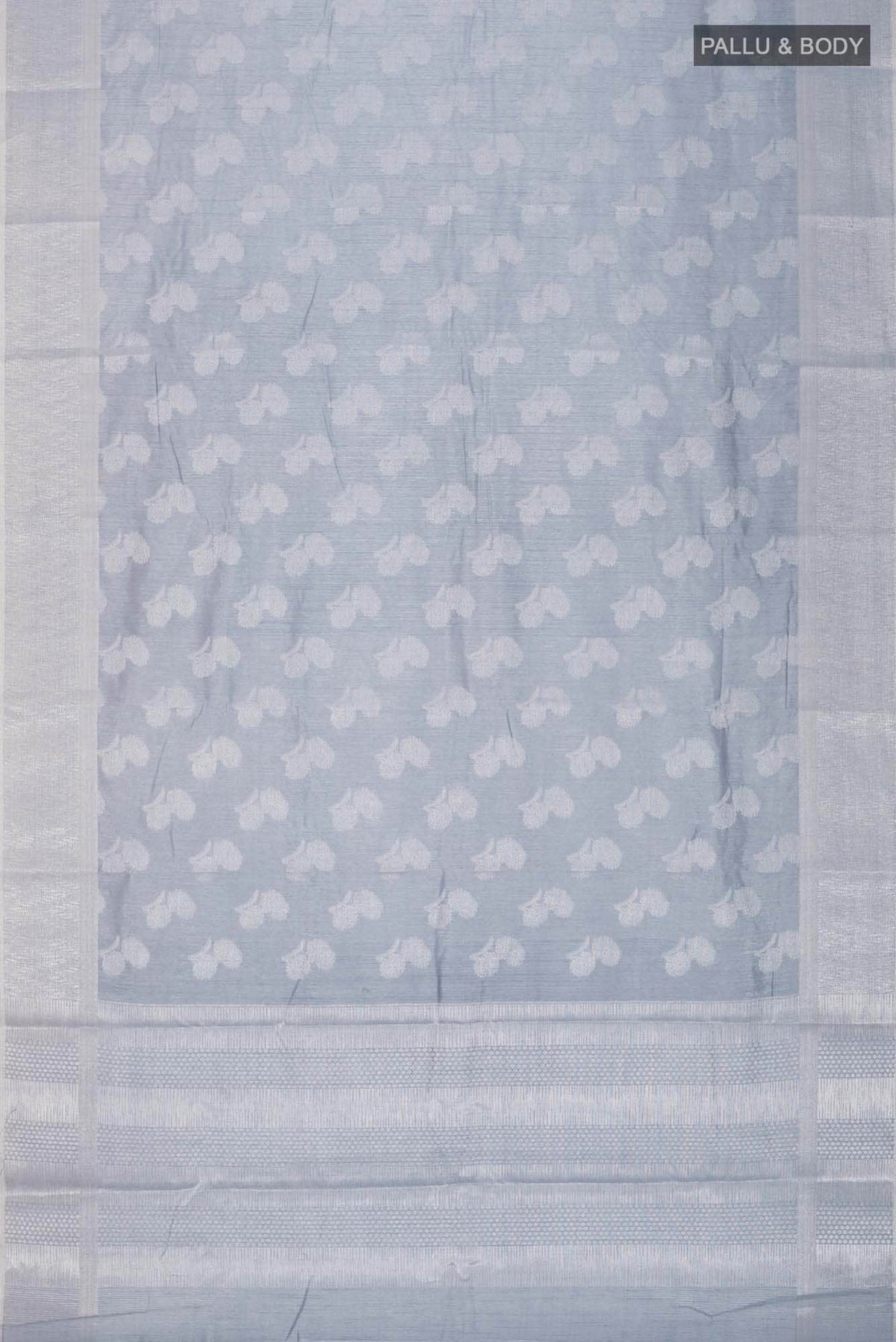 Grey Blended Art Silk Saree