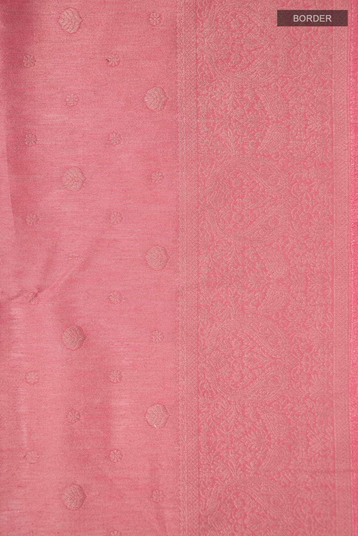 Pink Blended Tussar Silk Saree