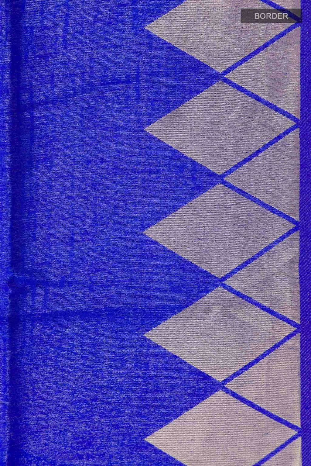 Blue Blended Tussar Silk Saree