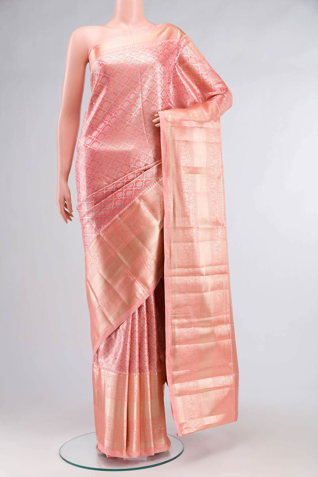 Pink Blended Art Silk Saree