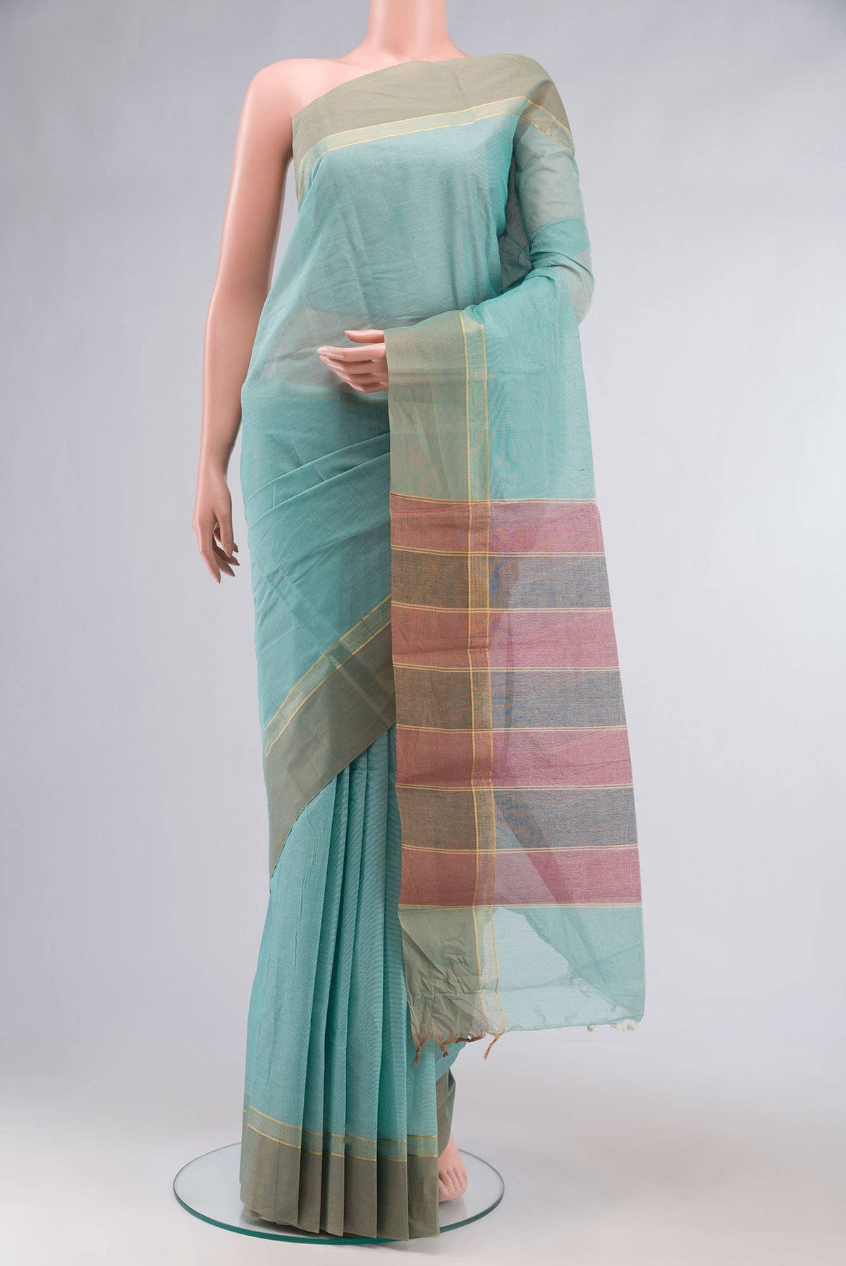 Blue Kanchi Cotton Saree