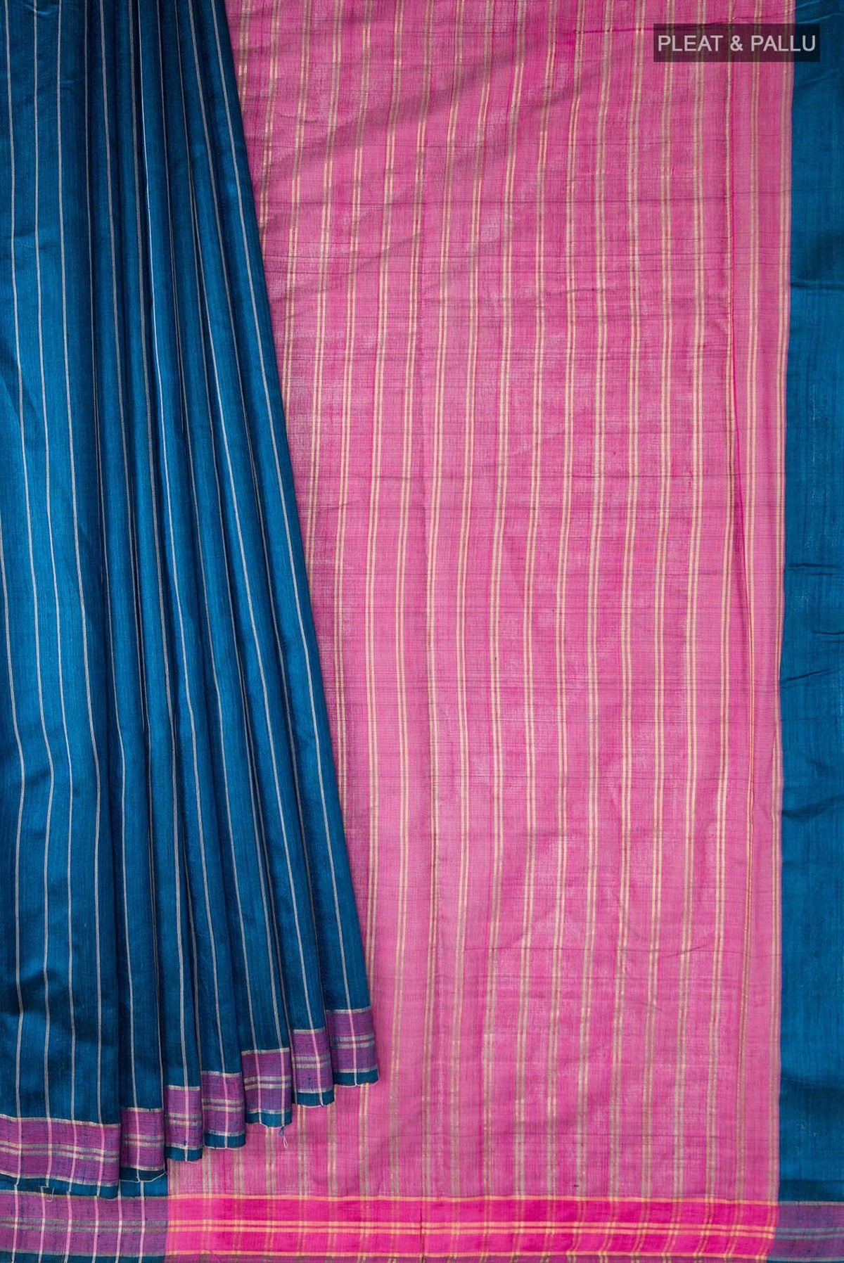 Avni-Blue Bhagalpuri Tussar Silk Saree