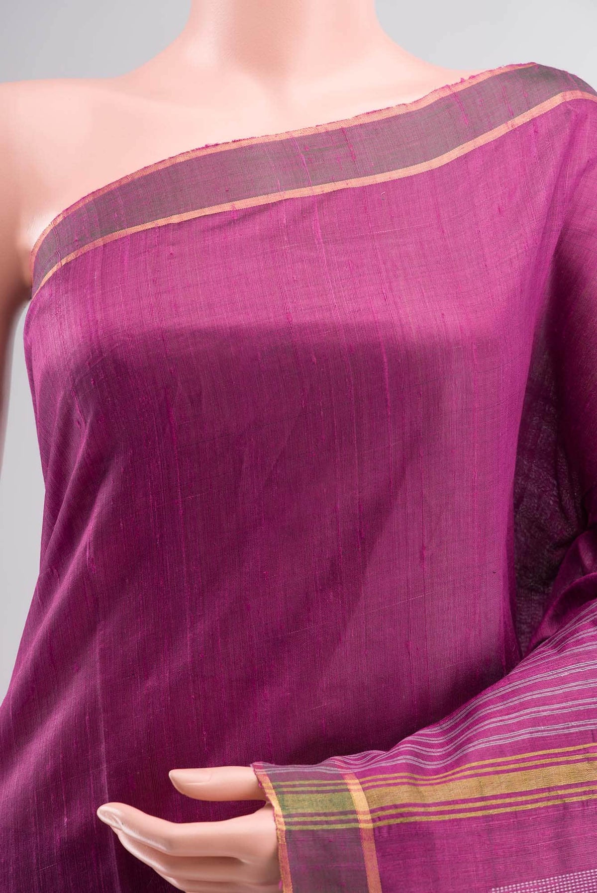 Mystic Berry-Magenta Bhagalpuri Tussar Silk Saree