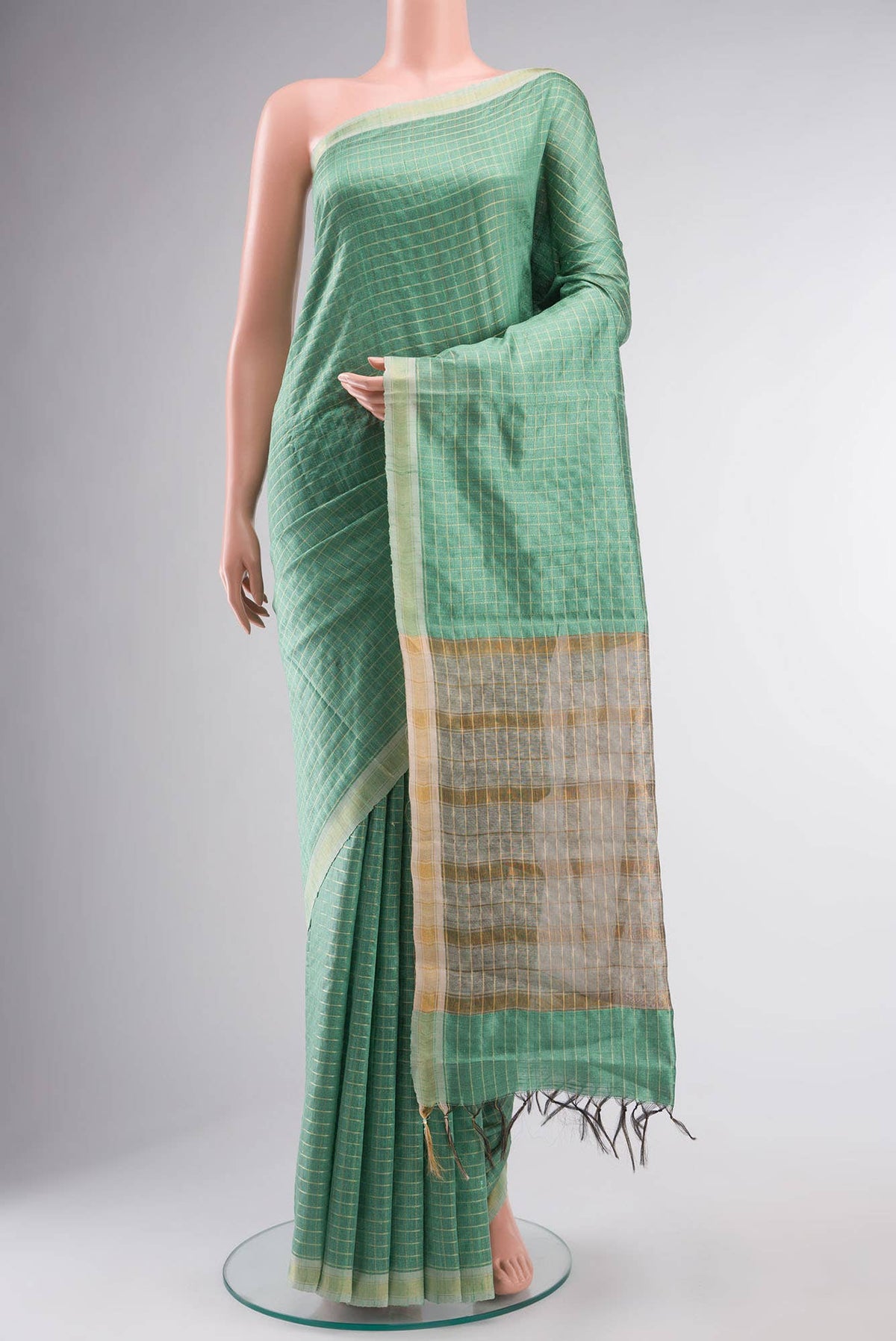 Aahana-Green Bhagalpuri Tussar Silk Saree