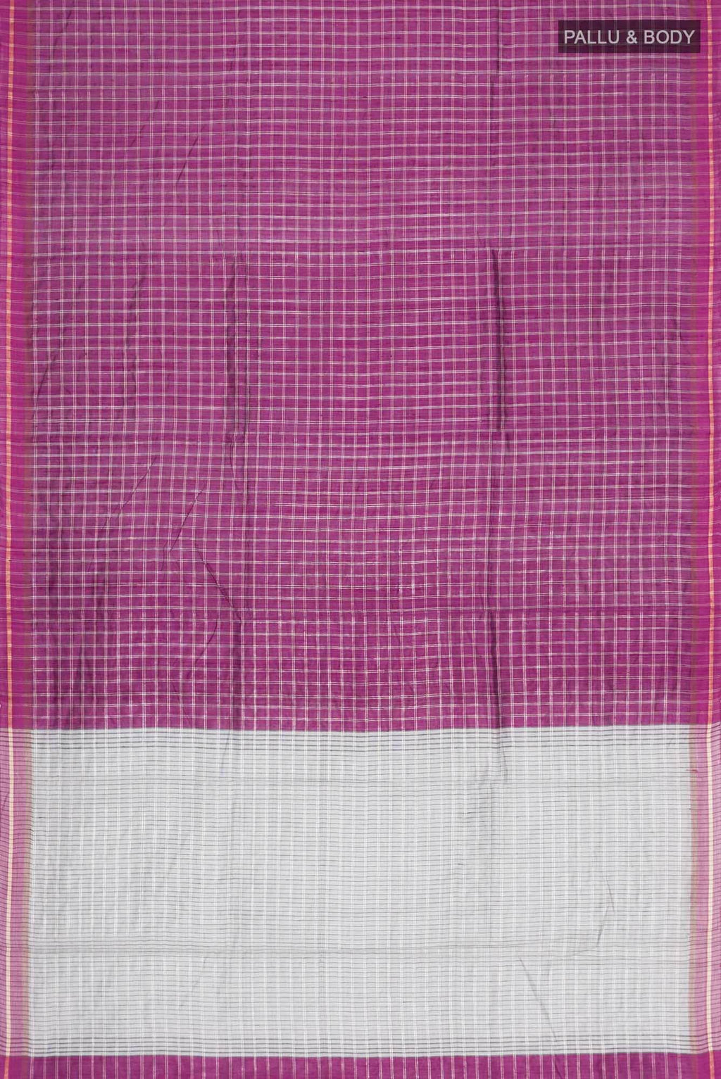 Metallic Magenta-Magenta Bhagalpuri Tussar Silk Saree