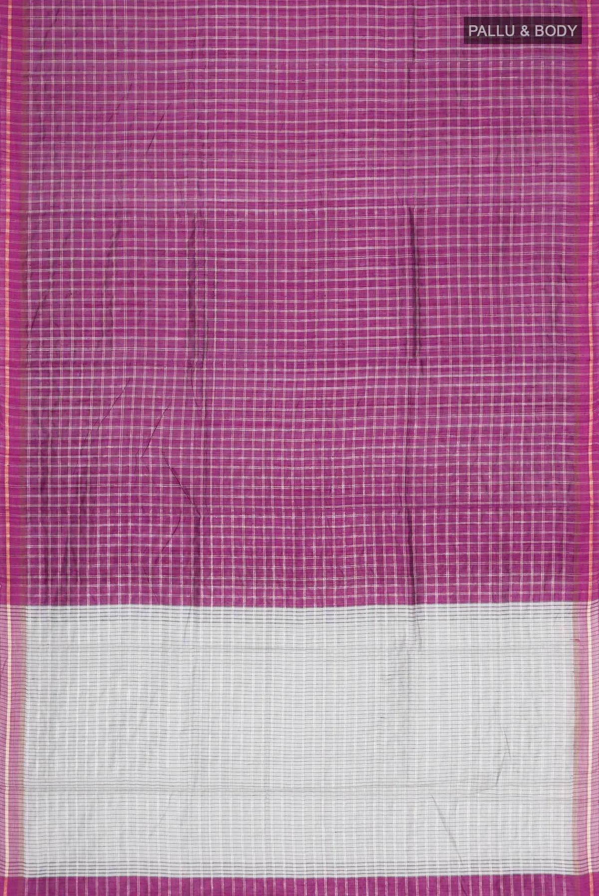 Metallic Magenta-Magenta Bhagalpuri Tussar Silk Saree