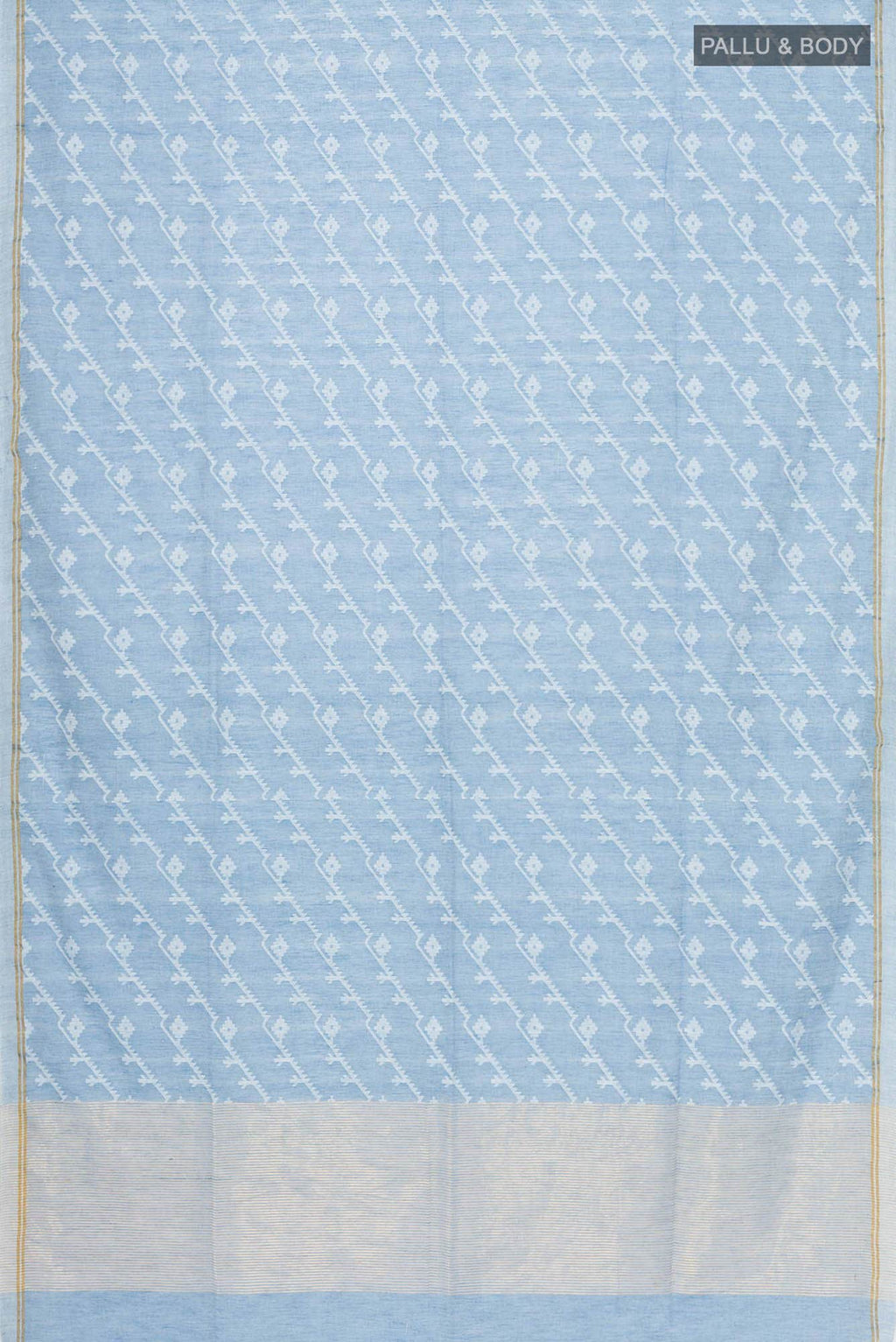 Bimala-Dusty Blue Bengal Cotton Saree