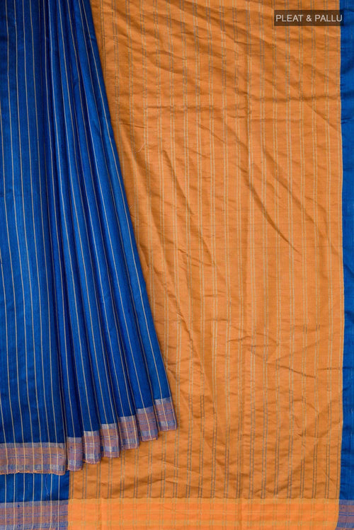 Avni-Royal Blue Bhagalpuri Tussar Silk Saree