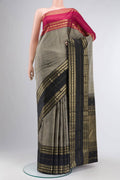 Kamala-Pure Silk Pure Gold Zari Narmadi Grey Kanchipuram Saree