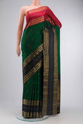 Kamala-Pure Silk Pure Gold Zari Green Kanchipuram Saree